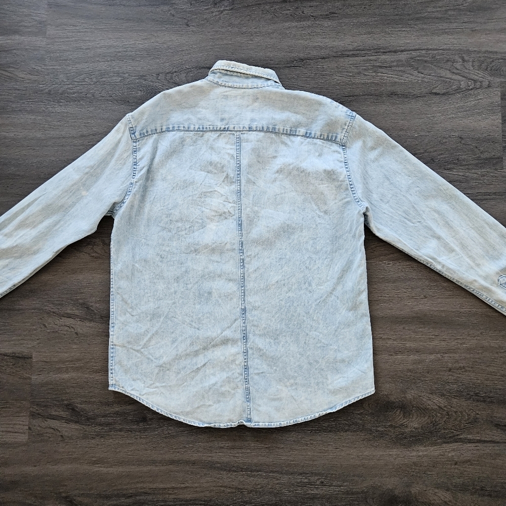 Frank & Eileen Acid Washed Luke Button Down Top Shirt Size X-Small View 3